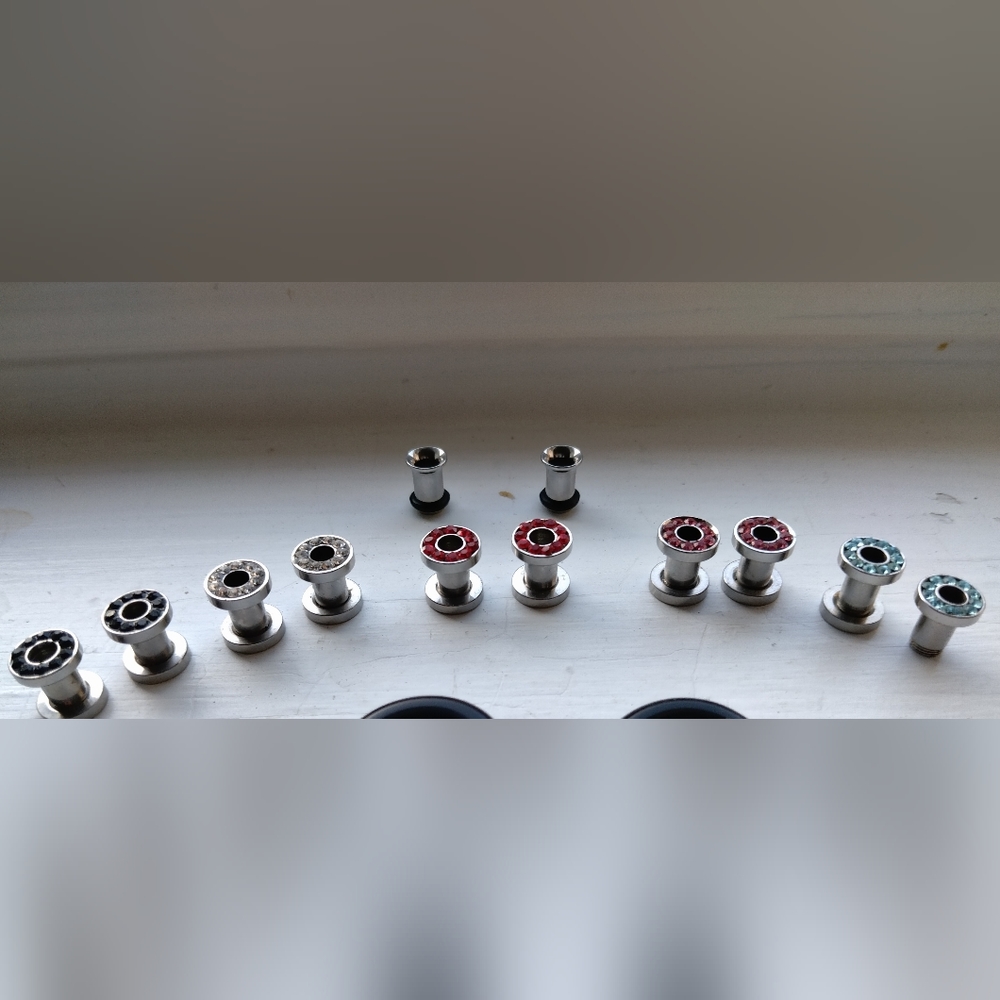 4G 5.1mm 316L Surgical Steel Gauges Tunnels lot